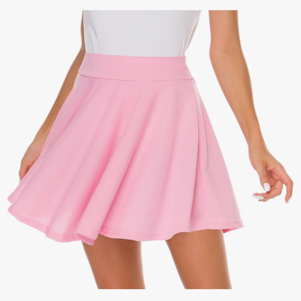 Pink Flared Skirt